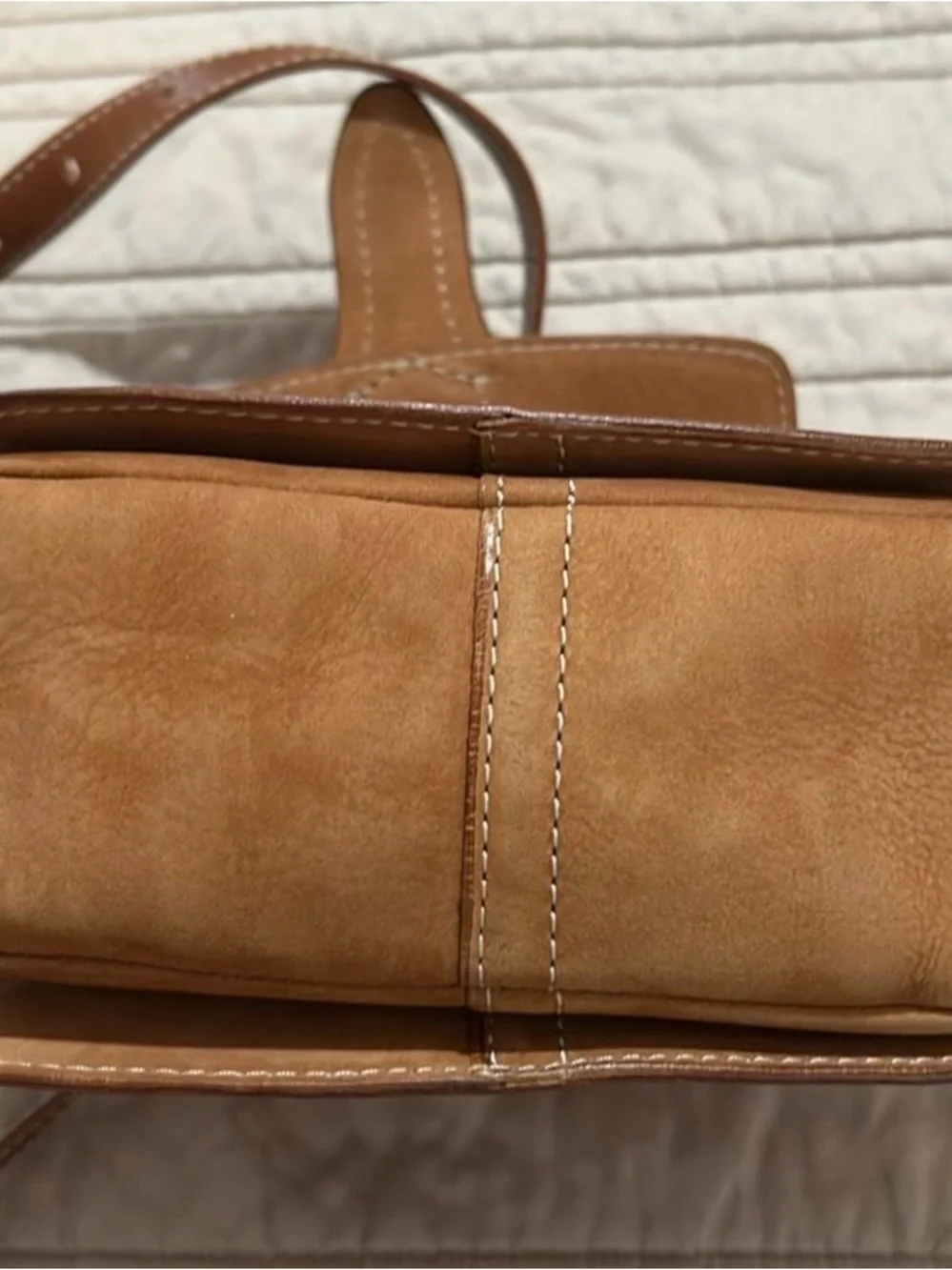 Fossil Tan Leather Crossbody with Matching Wallet Set